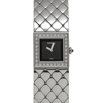 シャネル マトラッセ H0489 ブラック レディース 時計 【中古】【wristwatch】