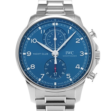 IWC ポルトギーゼ ヨットクラブ クロノグラフ IW390701 ブルー メンズ 時計 【中古】【wristwatch】