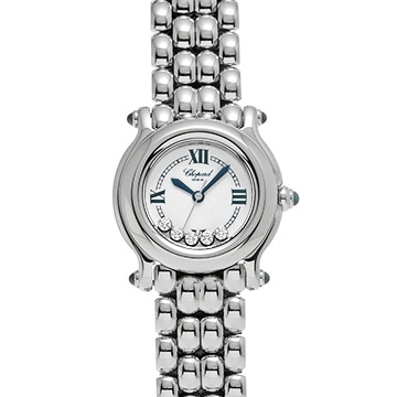 ショパール ハッピースポーツ 27/8250-23 ホワイト/ダイヤモンド レディース 時計 【中古】【wristwatch】