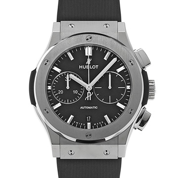 ウブロ クラシックフュージョン チタニウム クロノグラフ 521.NX.1171.RX マットブラック メンズ 時計 【中古】【wristwatch】