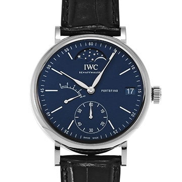 IWC ポートフィノ ハンドワインド ムーンフェイズ 150 イヤーズ IW516405 ブルー メンズ 時計 【中古】【wristwatch】