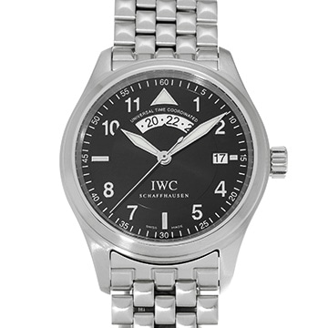IWC スピットファイア UTC IW325106 ブラック メンズ 時計 【中古】【wristwatch】