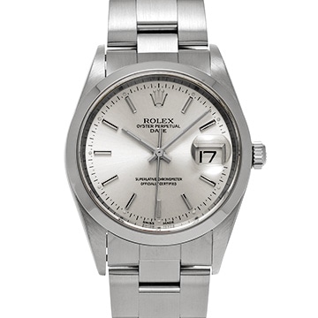 ロレックス オイスターパーペチュアル デイト 15200 シルバー メンズ 時計 【中古】【wristwatch】