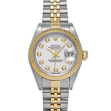 ロレックス デイトジャスト 79173G ホワイト/ダイヤモンド レディース 時計 【中古】【wristwatch】