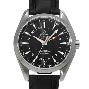 オメガ シーマスター アクアテラ コーアクシャル GMT 231.13.43.22.01.001 ブラック メンズ 時計 【中古】【wristwatch】