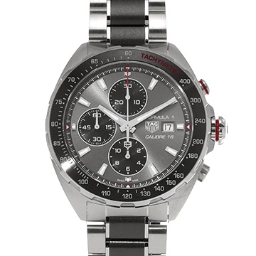 タグ ホイヤー フォーミュラ1 キャリバー16 クロノグラフ CAZ2012.BA0970 グレー/ブラック メンズ 時計 【中古】【wristwatch】