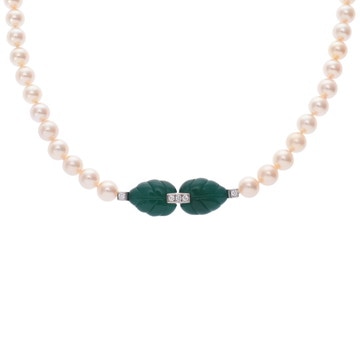 カルティエ パティアラ ネックレス シルバー K18ホワイトゴールド WG/パール レディース ジュエリー 【中古】【jewelry】