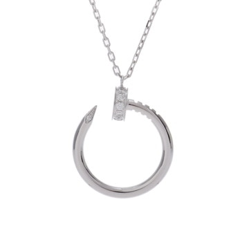 カルティエ ジュストアンクル ネックレス シルバー CRB7224514 K18ホワイトゴールド WG レディース ジュエリー 【中古】【jewelry】