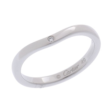 カルティエ バレリーナリング 3PD #49 シルバー Pt950プラチナ レディース ジュエリー 【中古】【jewelry】