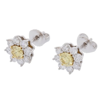 ハリー ウィンストン サンフラワー ピアス シルバー EAYEDM3POPETSF Pt950プラチナ レディース ジュエリー 【中古】【jewelry】