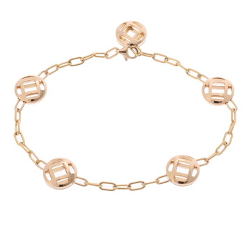 カルティエ パシャグリッド チェーン ブレスレット 5モチーフ ゴールド B6024100 K18イエローゴールド YG レディース ジュエリー 【中古】【jewelry】