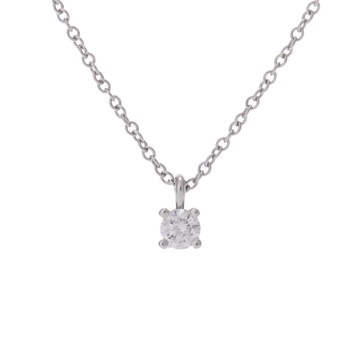 ティファニー ソリティア ネックレス ゴールド Pt950プラチナ レディース ジュエリー 【中古】【jewelry】