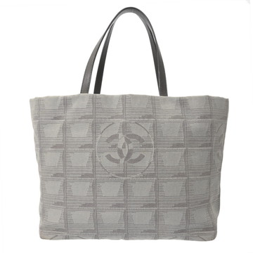 シャネル ニュートラベル ニュートラベルライン トート MM グレー A15991 キャンバス/レザー レディース バッグ 【中古】【bag】