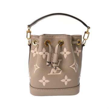 ルイ ヴィトン モノグラムアンプラント ナノ ノエ バイカラー トゥルトレール/クレーム M46291 レザー レディース バッグ 【中古】【bag】