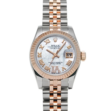 ロレックス デイトジャスト 179171NR ホワイトシェル/ダイヤルモンド レディース 時計 【中古】【wristwatch】