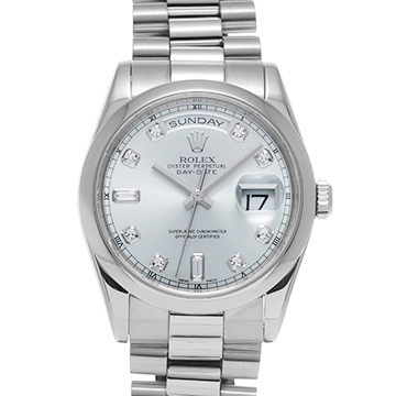 ロレックス デイデイト 118206A シルバー/ダイヤモンド メンズ 時計 【中古】【wristwatch】