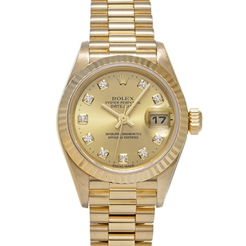 ロレックス デイトジャスト 79178G シャンパン/ダイヤモンド レディース 時計 【中古】【wristwatch】