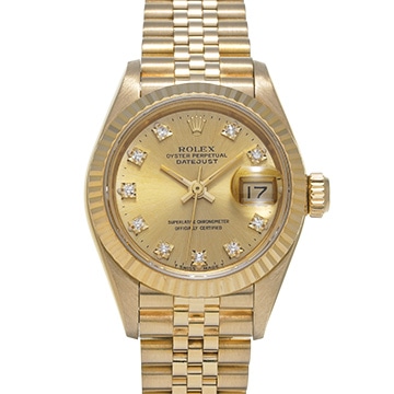 ロレックス デイトジャスト 69178G シャンパン/ダイヤモンド レディース 時計 【中古】【wristwatch】