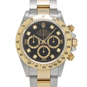 ロレックス コスモグラフ デイトナ 16523G ブラック/ダイヤモンド メンズ 時計 【中古】【wristwatch】