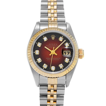 ロレックス デイトジャスト 69173G チェリー・グラデーション/ダイヤモンド レディース 時計 【中古】【wristwatch】