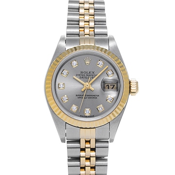 ロレックス デイトジャスト 79173G グレー/ダイヤモンド レディース 時計 【中古】【wristwatch】