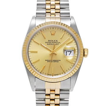 ロレックス デイトジャスト 16233 シャンパン メンズ 時計 【中古】【wristwatch】