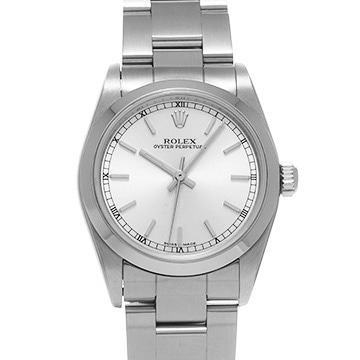 ロレックス オイスターパーペチュアル 77080 シルバー ユニセックス 時計 【中古】【wristwatch】