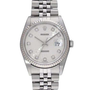 ロレックス デイトジャスト 16234G シルバーコンピュータ/ダイヤモンド メンズ 時計 【中古】【wristwatch】
