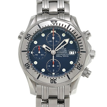 オメガ シーマスター プロフェッショナル 300 クロノグラフ 2598.80 ブルー メンズ 時計 【中古】【wristwatch】