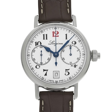 ロンジン ヘリテージ コラムホイール クロノグラフ L2.775.4.23.3 ホワイト メンズ 時計 【中古】【wristwatch】