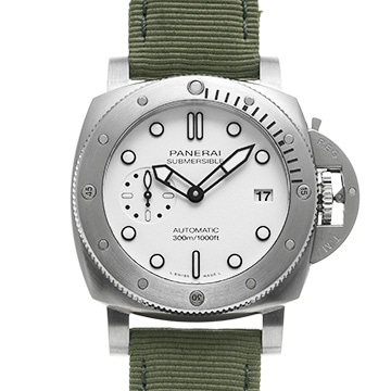 パネライ サブマーシブル ビアンコ PAM02223 ホワイト メンズ 時計 【中古】【wristwatch】