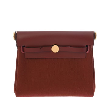 エルメス エールバッグ ジップ ミニ ルージュアッシュ トワルアッシュ/ヴァッシュハンター レディース バッグ 【中古】【bag】