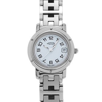 エルメス クリッパー CL4.210 ライトブルー レディース 時計 【中古】【wristwatch】