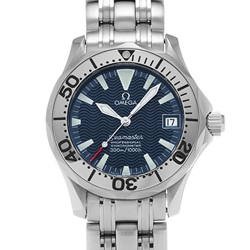 オメガ シーマスター 300 ジャック・マイヨール 1999 2554.80 ブルー ユニセックス 時計 【中古】【wristwatch】