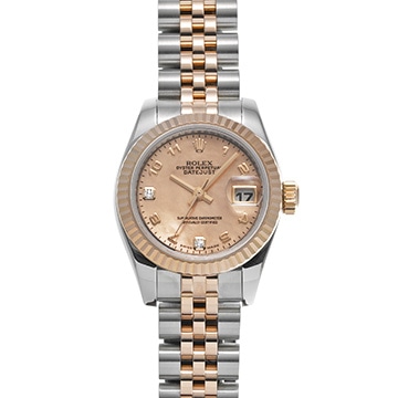 ロレックス デイトジャスト ピンクゴールドダスト 179171 ピンクゴールド/ダイヤモンド レディース 時計 【中古】【wristwatch】