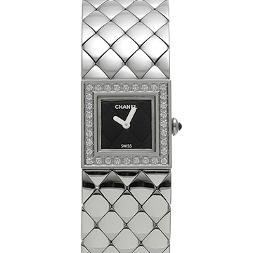 シャネル マトラッセ H0489 ブラック レディース 時計 【中古】【wristwatch】