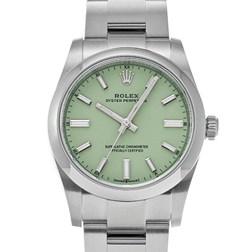 ロレックス オイスターパーペチュアル 34 124200 ピスタチオ ユニセックス 時計 【中古】【wristwatch】
