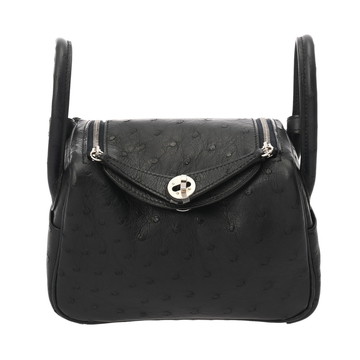 エルメス リンディ ミニ ブラック オーストリッチ レディース バッグ 【中古】【bag】