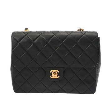 シャネル マトラッセ チェーンショルダー ブラック ラムスキン レディース バッグ 【中古】【bag】