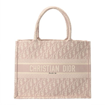 ディオール ブックトート バッグ ミディアム  ピンク M1296ZRIW オブリークエンブロイダリーキャンバス レディース バッグ 【中古】【bag】