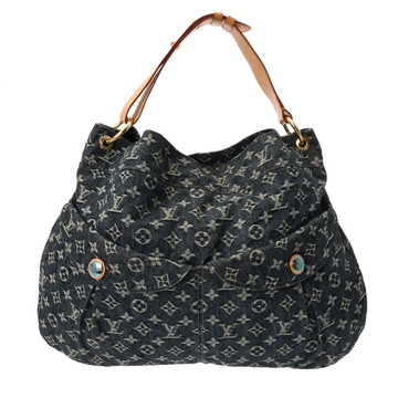 ルイ ヴィトン モノグラムデニム デイリーGM グリブルー M40493 デニム レディース バッグ 【中古】【bag】