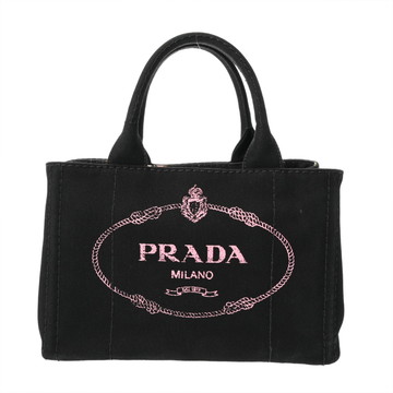 プラダ カナパ トート ブラック 1BG439 キャンバス レディース バッグ 【中古】【bag】