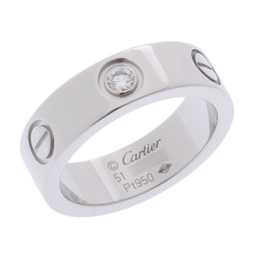 カルティエ ラブリング #51 1PD シルバー CRB4046751 Pt950プラチナ レディース ジュエリー 【中古】【jewelry】