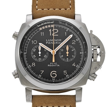 パネライ ルミノール 1950 PCYC レガッタ 3デイズ フライバック チタニオ PAM00652 ブラック メンズ 時計 【中古】【wristwatch】