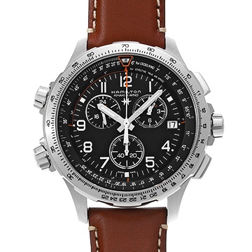 ハミルトン カーキ アビエーション X-Wind GMT クロノ H77912535 ブラック メンズ 時計 【中古】【wristwatch】