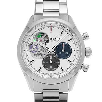 ゼニス クロノマスター エル・プリメロ オープン 03.3300.3604/69.M3300 シルバーマット メンズ 時計 【中古】【wristwatch】