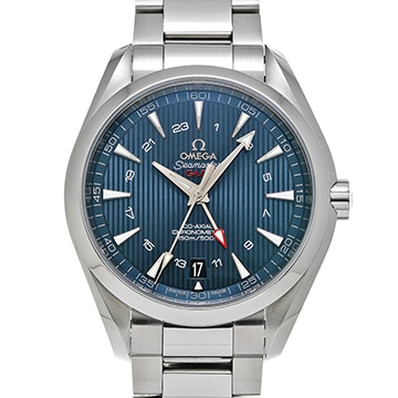 オメガ シーマスター アクアテラ コーアクシャル GMT 231.10.43.22.03.001 ブルー メンズ 時計 【中古】【wristwatch】