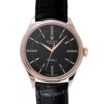 ロレックス チェリーニ タイム 50505 ブラック メンズ 時計 【中古】【wristwatch】