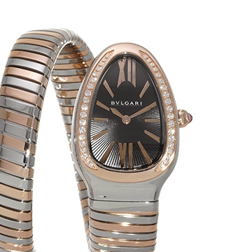 ブルガリ セルペンティ トゥボガス シングルスパイラル SP35SPG ブラック レディース 時計 【中古】【wristwatch】