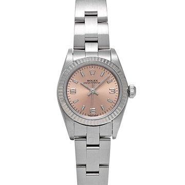 ロレックス オイスターパーペチュアル 76094 ピンク レディース 時計 【中古】【wristwatch】